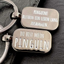 LANOLU Platschi Schl&uuml;sselanh&auml;nger Pinguin - Ros&eacute;gold
