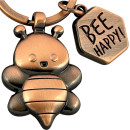 LANOLU Schlüsselanhänger Happy Bee Biene - Vintage Kupfer