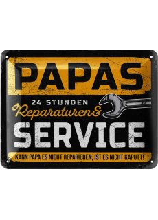 LANOLU Blechschild Papas Service