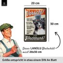 LANOLU Blechschild Vorsicht kein Wachhund 20x30cm