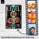 Blechschild 40 Schild Geburtstag Deko Geburtstagsschild 40 Mann für Gamer 20x30