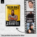 Retro Blechschild ZAHNFEE, Motorrad Geschenke, lustige Blechschilder 20x30cm