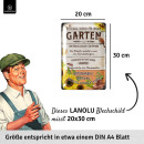LANOLU Blechschild Gartenregeln 20x30cm