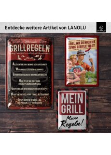 Vintage Blechschild Mit Spruch: 'Schmeiß Den Grill An, Müssen Fett Verbrennen' – Witziges Retro-Schild Für Garten, Garage & Deko, 18x12 Cm