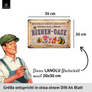LANOLU Blechschild Bienen-Oase 20x30cm