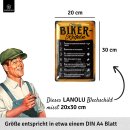 LANOLU Blechschild Bikerregeln 20x30cm