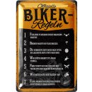 Retro Blechschild Biker-Regeln, Motorrad-Regeln,...