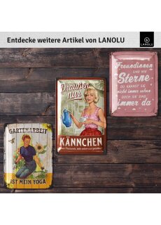Blechschild 'Geh Deinen Weg & Lache Viel' – 20x30 Cm, Made In Germany, Robuste Wanddekoration