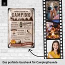 Retro Blechschild CAMPING Schild Geschenke f&uuml;r Camper Wohnmobilfahrer 20x30cm