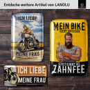 LANOLU Blechschild Echte Männer fahren Motorrad 15x20cm