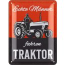 LANOLU Blechschild Traktor 15x20cm