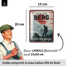 Retro Blechschild BERG, vintage Metallschild, Geschenke Wanderer, 15x20cm