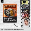 Retro Blechschild Dart und Bier, Bar und Partykeller...