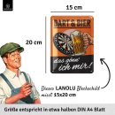 Retro Blechschild Dart und Bier, Bar und Partykeller Dekoration, 15x20cm