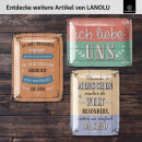 LANOLU Blechschild Auf die Plätze Glücklich los 15x20cm