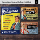 LANOLU Blechschild Rente Mann - nicht mal schnell Zeit 15x20cm