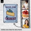Retro Blechschild KUCHEN, Dekoration Kuchen,  Retro Deko...