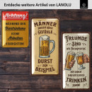 LANOLU Blechschild Plagen - Bier - Wohlbehagen 16x32cm