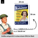 LANOLU Blechschild Offiziell im Ruhestand Frau 20x30cm