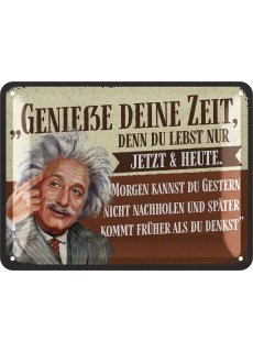 Retro Blechschild Spr&uuml;che Poster aus Metall mit Zitat, 15x20cm