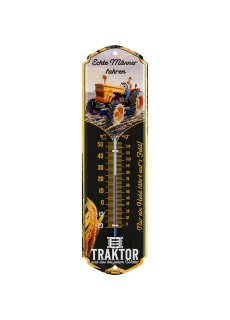 LANOLU Thermometer Traktor 8x28cm