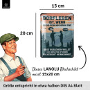 LANOLU Blechschild Dorfleben  15x20cm