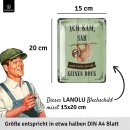 LANOLU Blechschild Faultier 15x20cm