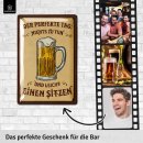 Blechschilder retro Bier Bar Deko, Metallschilder mit Spruch Partyraum, 20x30cm