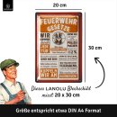 LANOLU Blechschild Feuerwehrgesetze 20x30cm