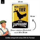 LANOLU Blechschild Zapfhahn, gelb 20x30cm
