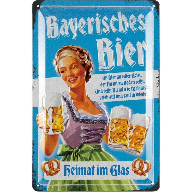 GLOBLELAND Blechschild Vintage – „Das Beste Bier Ist Ein Offenes Bier“, 204x270 Mm, Metall, Wasserdicht