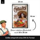 LANOLU Blechschild Chillies 20x30cm