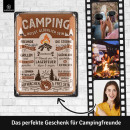 LANOLU Blechschild Campingregeln 30x40cm