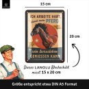 LANOLU Blechschild Pferde Luxusleben genie&szlig;en 15x20cm