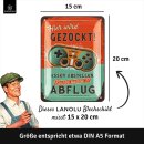 LANOLU Blechschild Zocken-Essen-abstellen 15x20cm