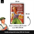 LANOLU Blechschild Deutsches Bier 20x30cm
