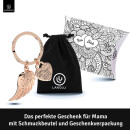LANOLU Schlüsselanhänger Mama "Engel Flügel" - Roségold