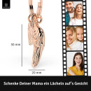 LANOLU Schlüsselanhänger Mama "Engel Flügel" - Roségold