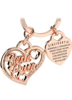 LANOLU Schlüsselanhänger "Beste Oma" Herz - Roségold
