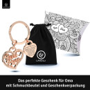 LANOLU Schlüsselanhänger "Beste Oma" Herz - Roségold