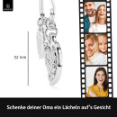 LANOLU Schlüsselanhänger "Beste Oma" Herz - Silber