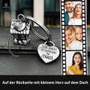 LANOLU Schlüsselanhänger "Mini-Zuhause" - Vintage Silber