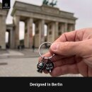 LANOLU Schlüsselanhänger Löwe "Leopold" - Schwarz