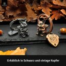 LANOLU Schlüsselanhänger Eichhörnchen "Nussknacker" - Vintage Kupfer