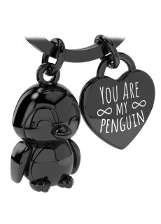 LANOLU Schlüsselanhänger Pinguin "Watschel" - Schwarz