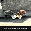 LANOLU Schlüsselanhänger Camping Anhänger "Caravan" - Vintage Silber