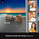 LANOLU Schlüsselanhänger Camping Anhänger "Caravan" - Vintage Kupfer