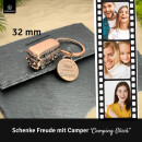 LANOLU Schlüsselanhänger Camping Anhänger "Camping Glück" - Vintage Kupfer