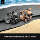 LANOLU Schlüsselanhänger Motorrad "Biker Chris" - Schwarz