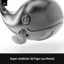 LANOLU Schlüsselanhänger Wal "Alwhales" - Vintage Silber